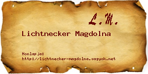 Lichtnecker Magdolna névjegykártya